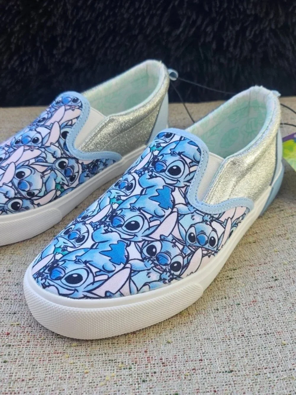Disney Stitch Girl Shoes Loafer Slip On Blue Size 4US 36 EU NWT - Picture 2 of 8